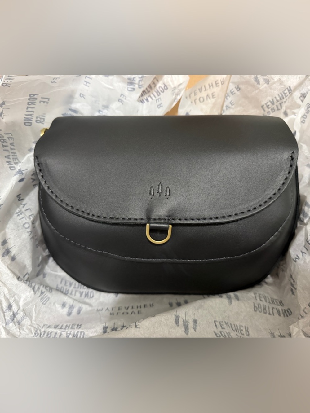 Portland Leather Black Large Monaco Purse NWT